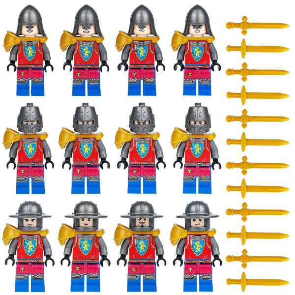 Knights Warrior Soldat Minifigur Byggeklodser Børnelegetøjssæt H
