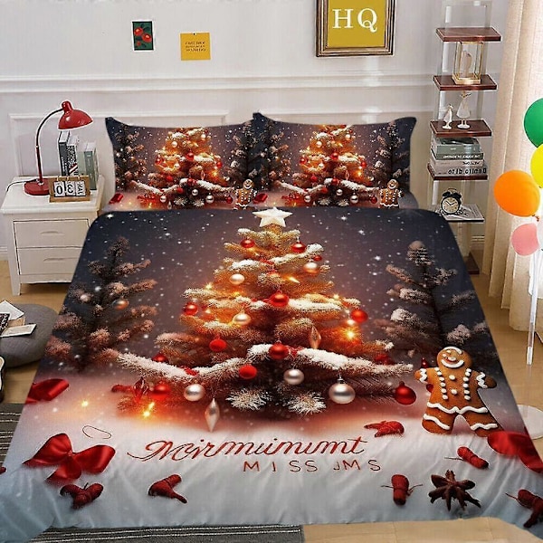 v4526 Sengetøj Julegaver Hjemme Børn Dynebetræk Sæt Pudebetræk Blødt Sengetøj IU4526 200x200cm 78x78in