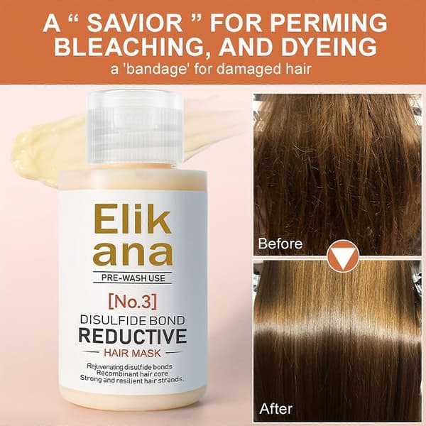 Keratin Hårmask Disulfidbindning Hårbehandling Utjämnande Utredande Hårkräm Reparerar Skadat Hårvårdsbalsam, 100ML 2PCS