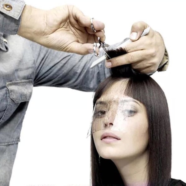 Ny 50 st engångs transparent frisörmask frisör lugg skyddskåpa