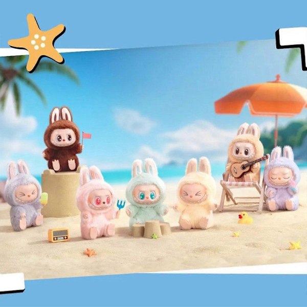 1 stk - 2.0 POPMART Labubu Monster Sittende Plysjdukke, Blind Box, Tilfeldig Farge_qu 1-pakning 1-pakning 1-pack 2