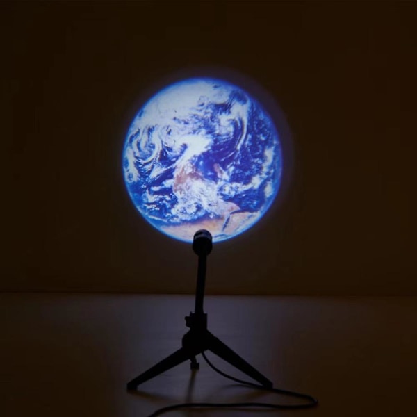 Usb Plug-in Måne Jord Projektionslampe Live Broadcast Baggrundslys Soveværelse Hjem Foto Kreativ Atmosfære Nattelys