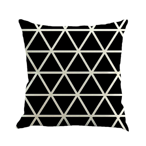 Set med 6 st geometriska bomullslinne inomhus utomhus