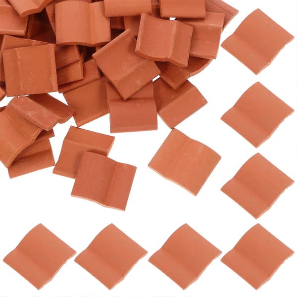 Miniature dukkehus tagsten model til indretning 60 stk. brune fliser