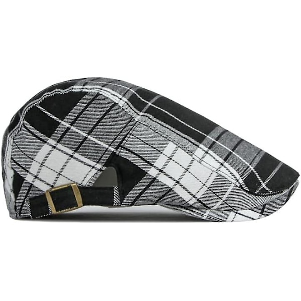 Färgglad Rutig Justerbar Newsboy Cap - Yz30109