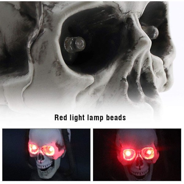 Halloween-lykta med LED i flimrande dödskalle för bröllop, fest, dekoration, jul, som stämningsljus