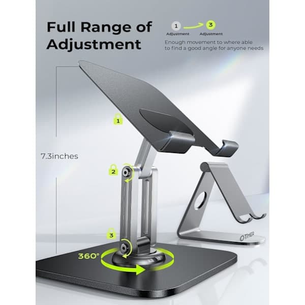iPad Stand Justerbart Tablet Stand til Skrivebord, 2025 til iPad Tilbehør til Computertilbehør iPad Holder