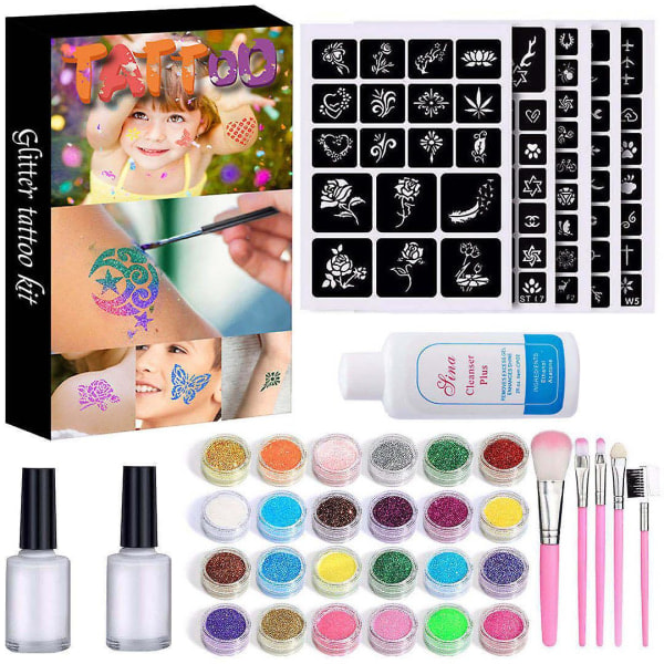 Midlertidige glittertatoveringer for barn Glittertatoveringer Tatoveringsmaler