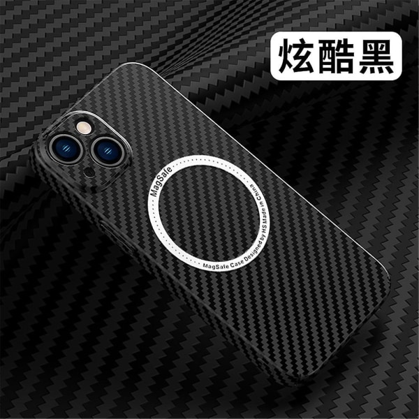Carbon Fibre 15 Pro Max Case, Magsafe Case Compatible Iphone 15 Pro Max For Magnetic Wireless Charging Shockproof Black for iPhone 15 Pro Max