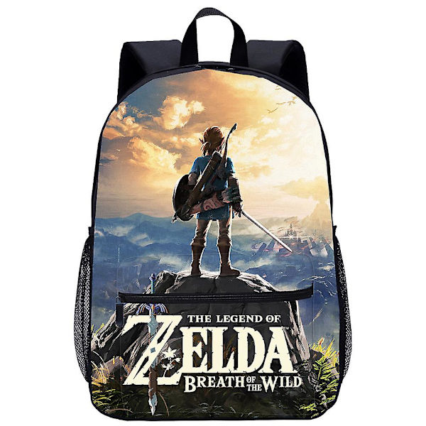 The Legend Of Zelda Grundskoleväska Pojkar Och Flickor Anime Väska Ryggsäck Cosplay 17\" 7.5\"
