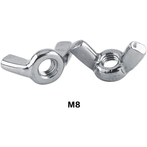 SS316 Rustfritt Stål Vingemutter, Vingemuttere, Håndstrammingsfester (M8)
