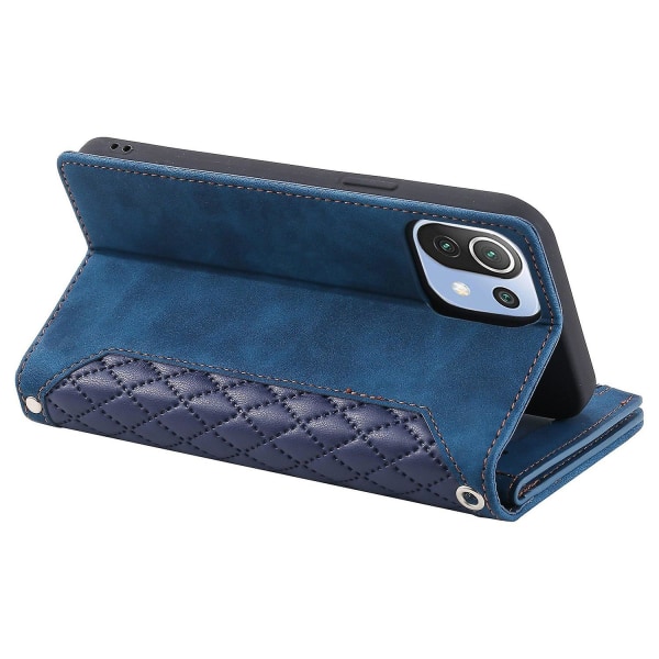 Til Xiaomi 11Lite 4G/5G 005 Tre-dimensionelt Ternetmønster Multi-Karabinhage Mobiltelefon Etui Blue Style D Xiaomi Mi 11 Lite 5G