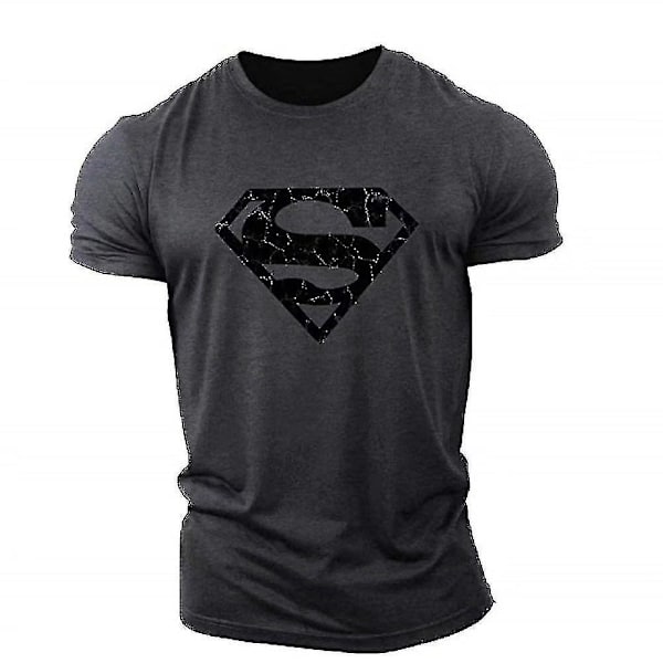 Superman Vascular Gym Träningströja Kortärmad T-shirt Gray S