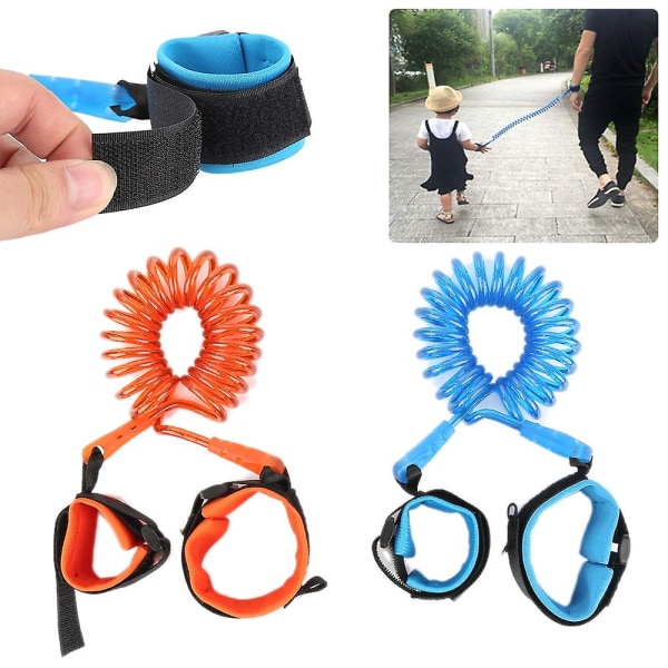 Baby Safety Kid Anti-lost armband Barn Anti-lost bälte dragrep 2M B01 blue