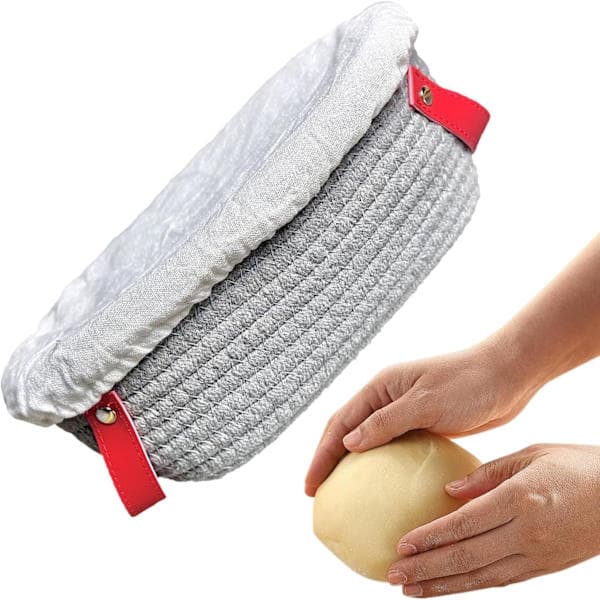 Bread Proofing Baskets for Baking Bread - Bread Bowl with Liner - Professional Reusable Kitchen Container (26*26*14cm)