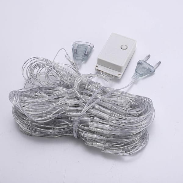 6m x 4m 672 LED Net Light String, Waterproof and Dimmable, Suitable for Christmas Decorations and Events.