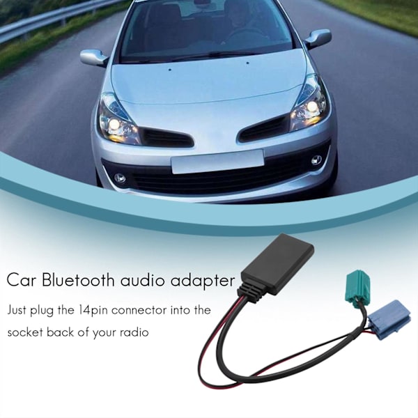 Biurlink Auton Bluetooth-ääniliitäntäsovitin Mini Iso 6-pin ja 8-pin Renault-malleihin 2005-2011 Ster black