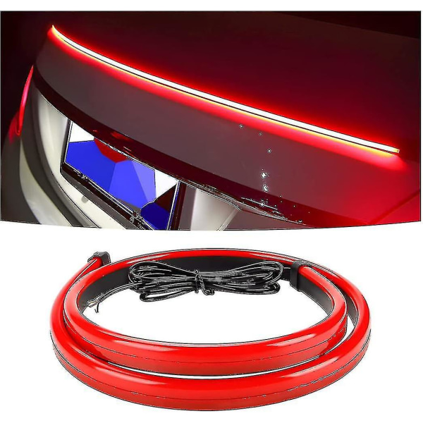 Car Led Brake Led Strip Light, 35inch Universal Red Third , 144led Dc12v High Mount Stop Brake Light Bar For Vehicles Trucks Cars