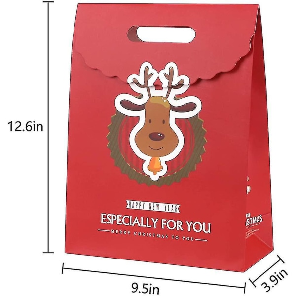 10 julegaveposer med håndtag Gavepose Julemand snemandsgavepose