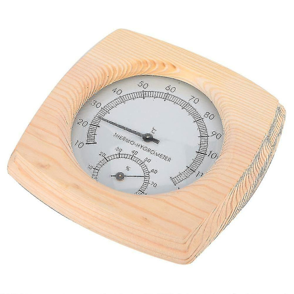 Trätermometer Hygrometer Termometer Hygrometer Ångrum Basturum Fahrenheit Tillbehör(1st, Trä Färg) szkydv