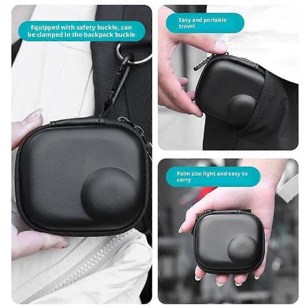 Bärväska för DJI Nano Stötsäker förvaringsväska PU-läder skyddsfodral HET Black 1 pcs