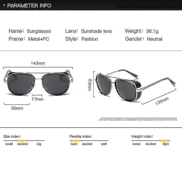 Iron Man 3 Matsuda Tony Stark Aurinkolasit Miehet Rossi Päällyste Retro Vintage Designer Aurinkolasit Oculos Masculino Gafas Del Uv400(9-xy62-c7)