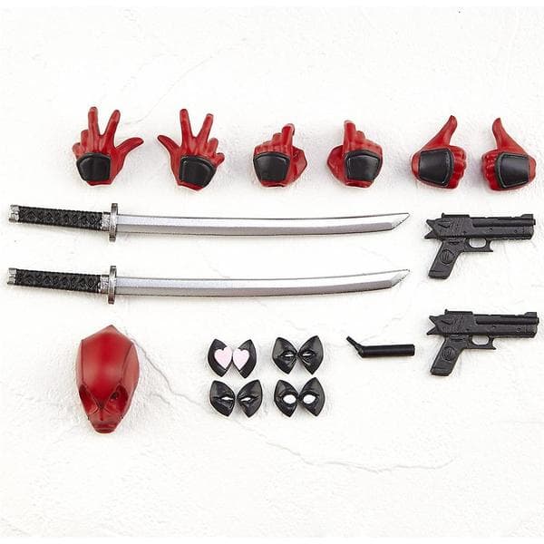 Deadpool Actionfigur, avtakbart og utskiftbart ansikt, samleobjekt modelldukke figur leketøy skrivebordsdekorasjon gave