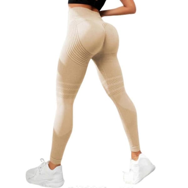 3D Cellulite Leggings - Høj talje, mavekontrol & numseløft S S Khaki