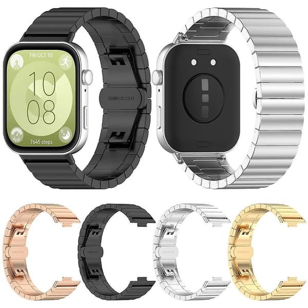 En Perle Rustfrit Stål Rem Til Huawei Watch Fit 3 Gold