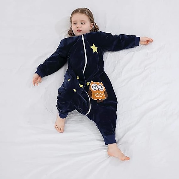 Babysockså med fötter Pyjamas Babysockså Kläder Sovromper med dragkedjor Långärmad pyjamas för babyflicka pojke 1-6 år L black