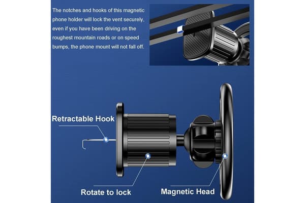 2-i-1 Magnetisk Telefonholder med 360 Rotation