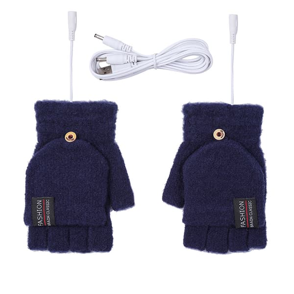 USB-opvarmede halvfinger-elhandsker