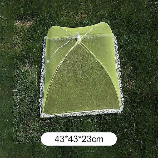 Hopfällbart matnätlock flugmygg Anti Mosquito Pop-up matlock paraply måltid grönsak frukt andningsbart lock kökstillbehör 43cm yellow