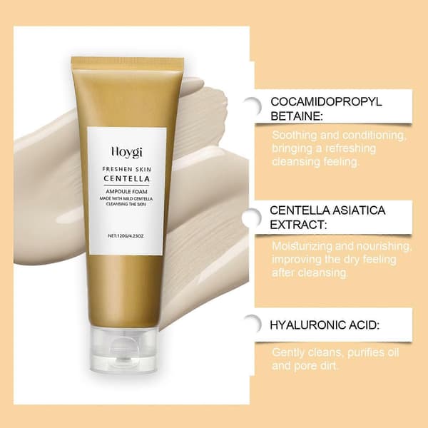 Centella ansiktsrens, Centella Poremizing Deep Cleansing Foam, sensitiv ansiktsrens for sensitiv og akneutsatt hud 1PC