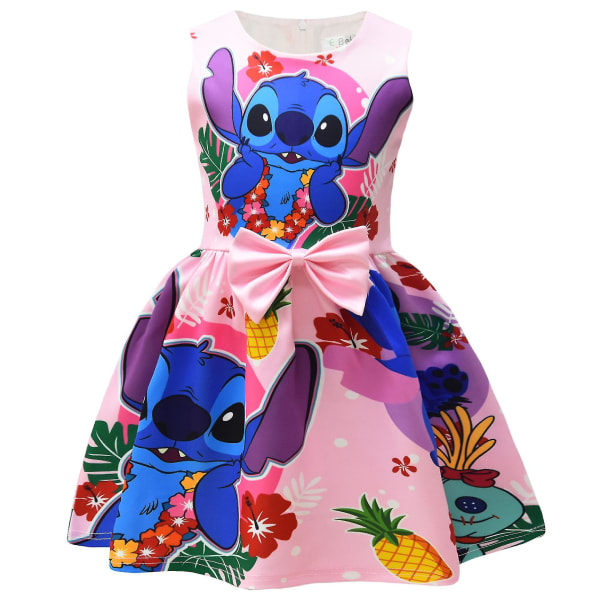 2023 Ny Lilo Og Stitch Barnekjole Stitch Jentekjole XXF 120cm