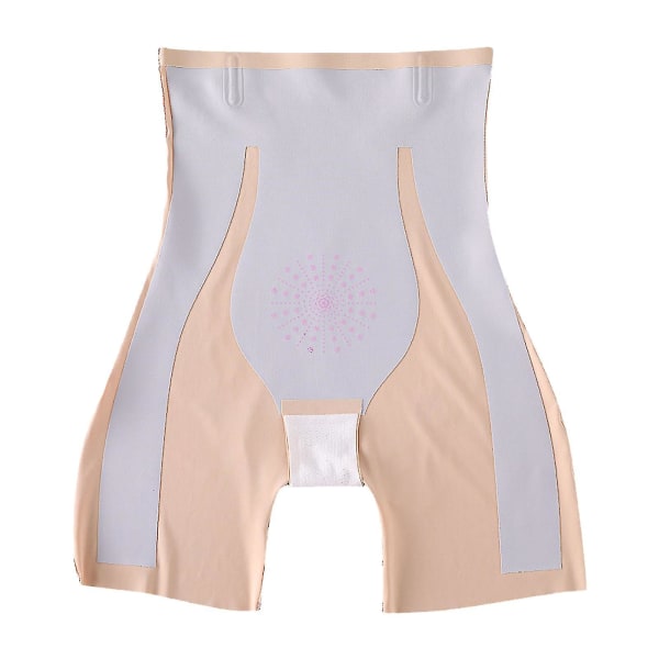 Hög midja magen kontroll byxor, Fiber restaurering shaper, Sömlös hög midja magen kontroll Body Shaper Beige XXL