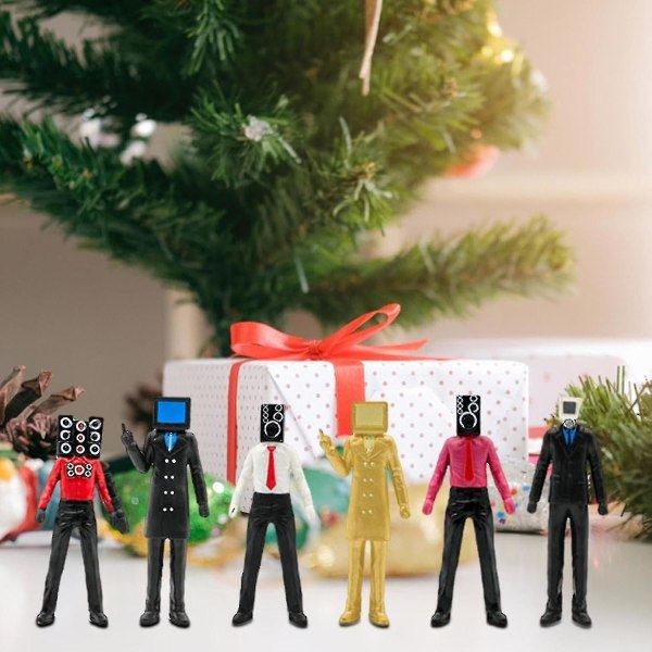 Skibidi Toalettfigur Skibidi Toalett Adventskalender 2023 Skibidi Modell Med Kort 24stk Pvc Skibidi Figurdukke Overraskende Boks