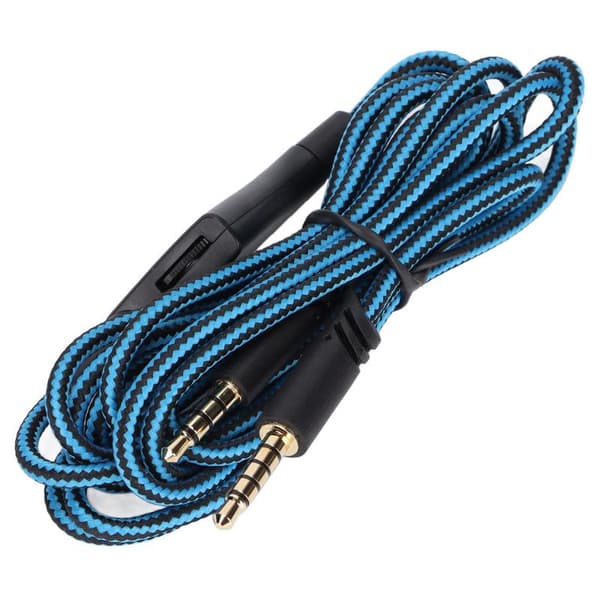 Replacement Audio Cable Inline Volume Control Cable and Without Inline Mute Control Cord for Astro A10 A40TR Gaming Headset (Volume Control Blue)