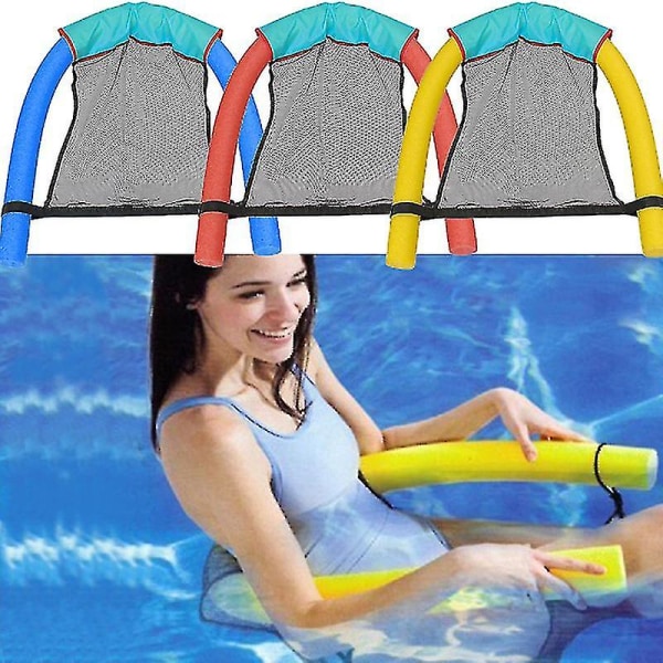 Pool Float Chair Universal Swimming Floating Chair Amazing Pool Noodle Chair Super Buoyancy YELLOW