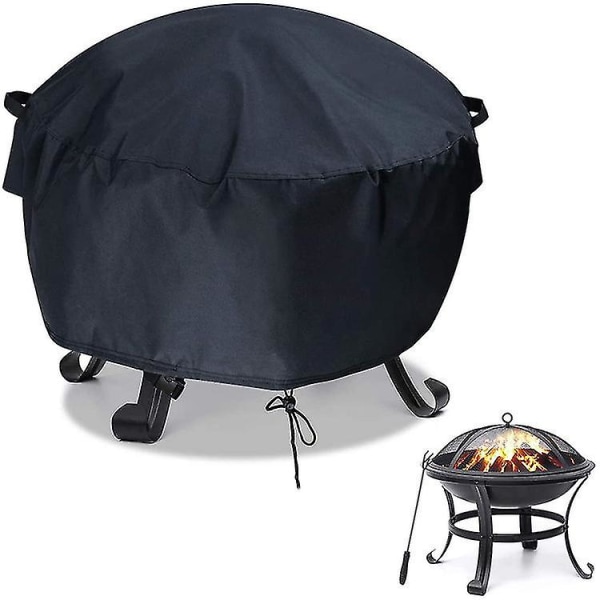 Eldstadsskydd, Runda Eldstadsskydd Tunga 420d Oxfordtyg Med Tjock PU-Beläggning Vattentät Uteplats Eldstad 85X40CM