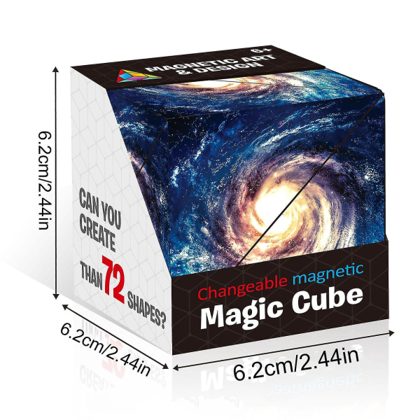 3d Magics Cube Shape Shifting Box Anti Stress Hand Flip Pussel Leksaker Present för barn Tonåring Pojkar Flickor Orange