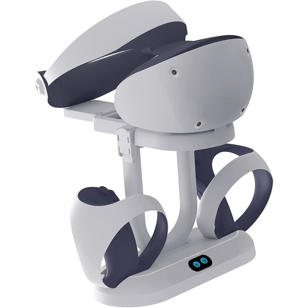 Ps Vr2 Charging Station Stand For Ps Vr2, With Vr Headset Display Stand, With Led Indicators White