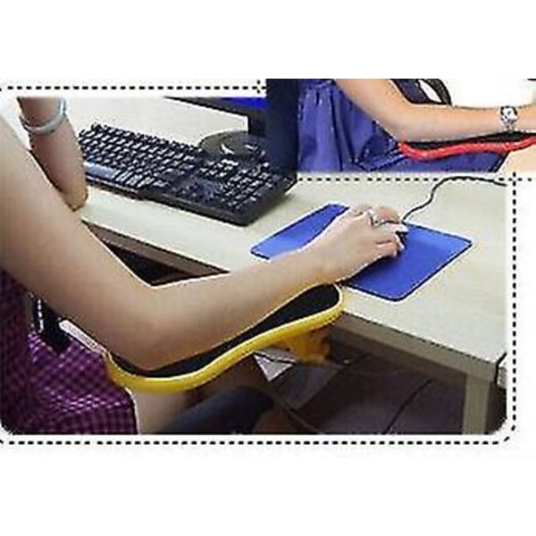 Datorarmstöd för skrivbord och stol, robust musarmstöd, datorbordsförlängare (1 st, svart)