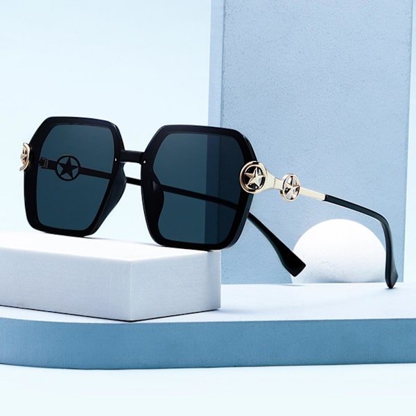 Muodin retro aurinkolasit UV-suojalla Ultralight Polygonal Frame Shades miehille ja naisille ajamiseen pyöräilyyn Tea Frame