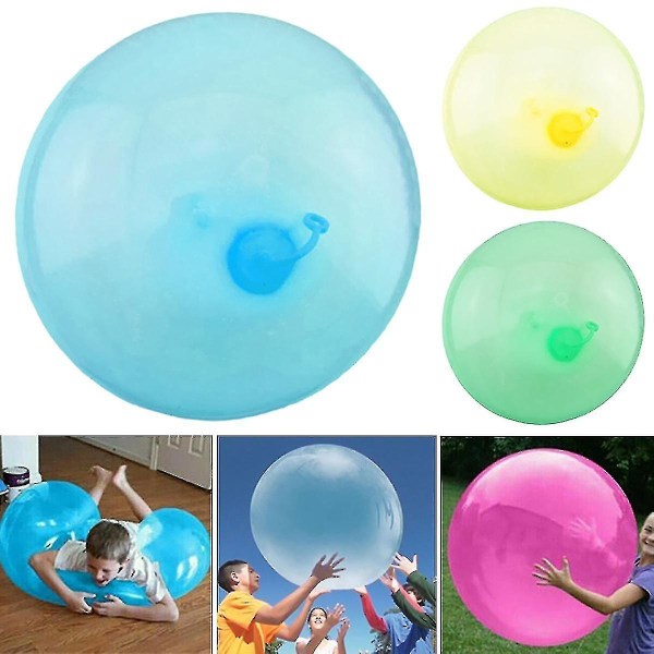 Stor bubbelboll vattenballong transparent studs studs rolig barn utomhusaktivitet spel leksak gummi Yellow S 30-40cm
