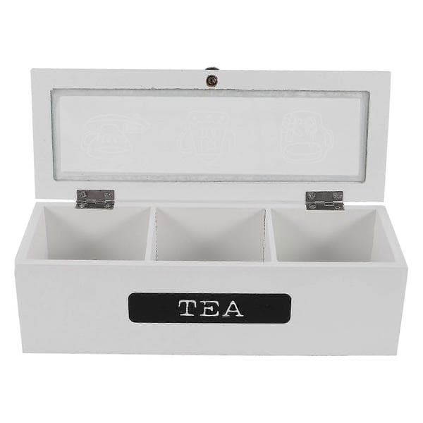 3 Fack Bambu System Te Påse Förvaringslåda Smyckeskrin Te Box Organizer Trä Sockerpaket
