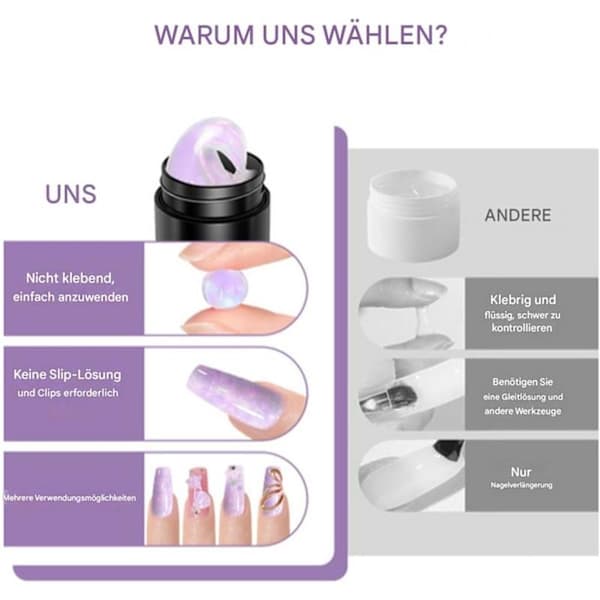 Solid Sculpture Builder Gel - Multifunctional Clear Nail Extension Gel for Sculpting Patterns Nail Art Decoration 15ml