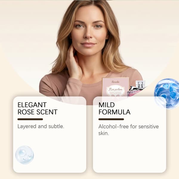 Roxelis Eau de Toilette 30ml/box - Natural, fresh, elegant rose scent, perfect for everyday use, commuting or dates.