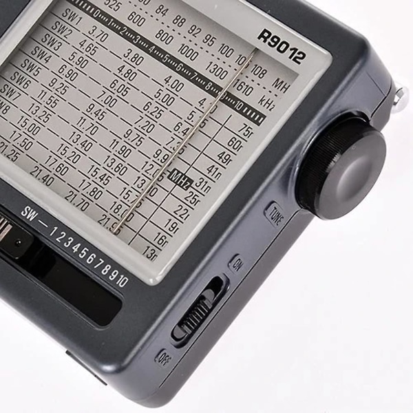 R-9012 kannettava digitaalinen lyhytaaltoradio Am/fm/sw(1-10) 12 kaistainen vastaanotin (uk-9012)