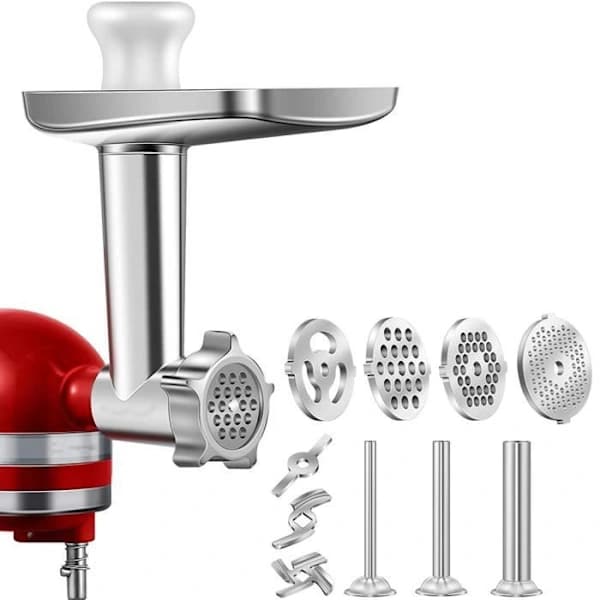 Metalkværn Tilbehørssæt til KitchenAid Køkkenmaskiner, Inklusive Kødhakker Tilbehør Mixer